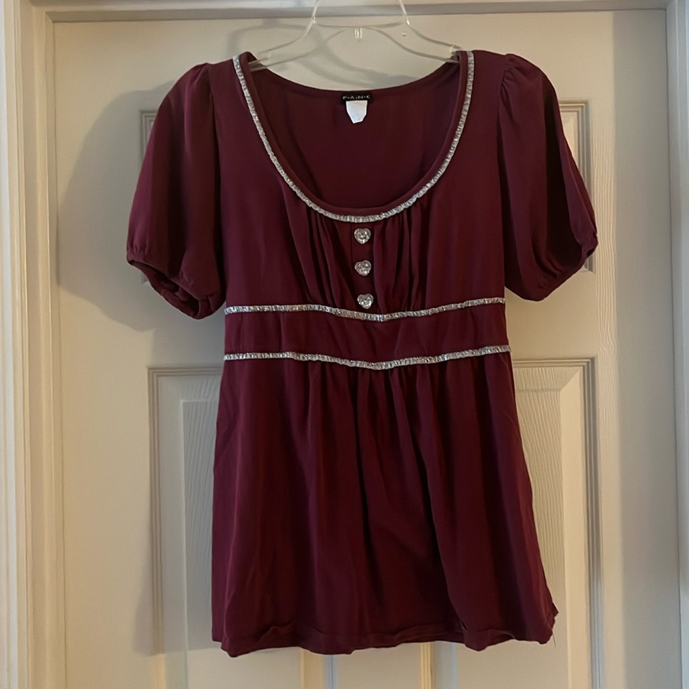 Burgundy dressy top